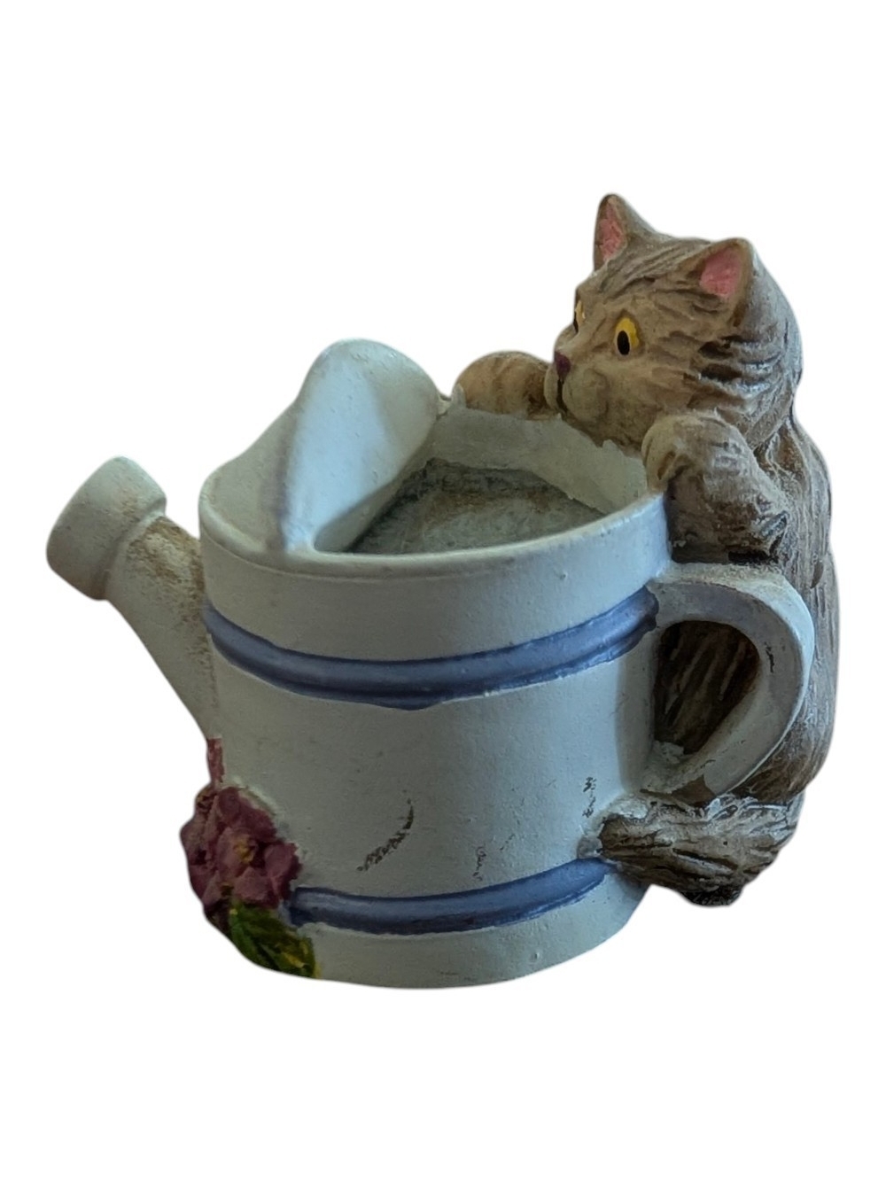Vintage Lenox "Brown Tiger in Watering Can" Fine Porcelain Thimble